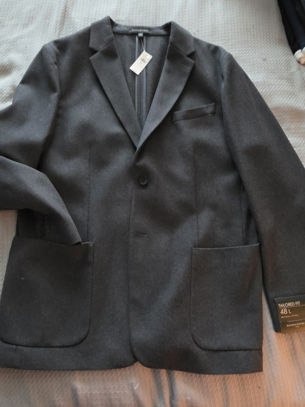 Banana Republic Men's Black Pea Coat Blazer